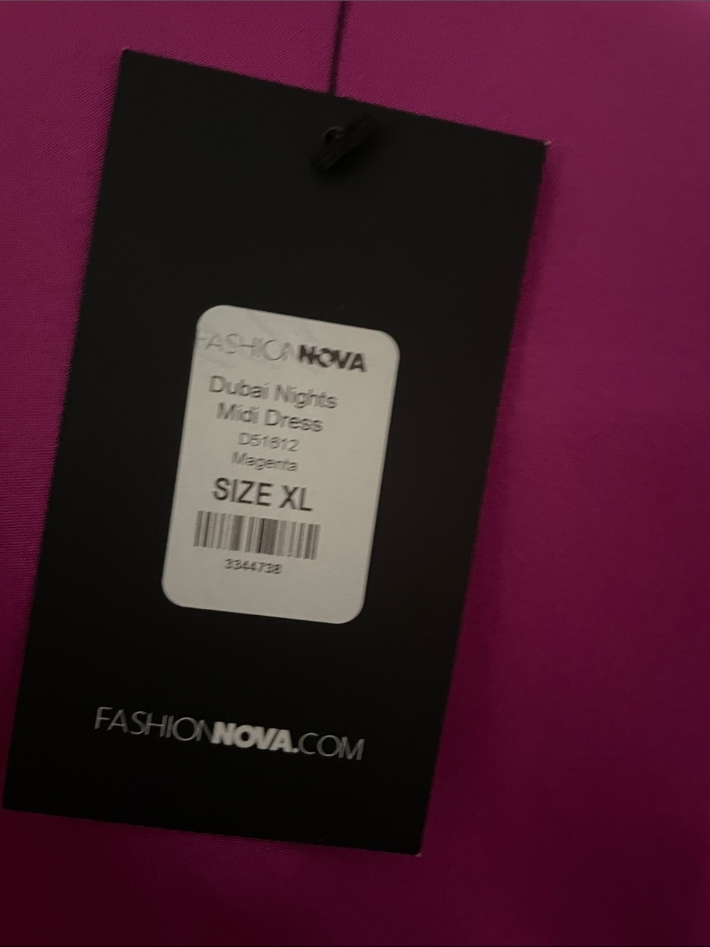 Midi Magenta Dress - Picture 4 of 4